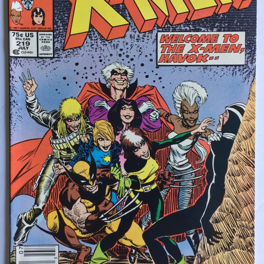 X-Men #219 (Jul 1987, Marvel) Welcome to the X-Men Havok! - Picture 3 of 16